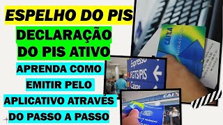 DECLARAÇÃO DO PIS ATIVO OU ESPELHO DO PIS  APRENDA GERAR ESSE DOCUMENTO PELO APLICATIVO [upl. by Pendleton420]