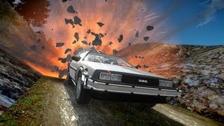 GTA IV Back To The Future Delorean Crash Testing  Insanegaz [upl. by Tillfourd]