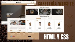 Cómo hacer un sitio web de Cafetería responsive con HTML  CSS  PARTE 1  Desde cero [upl. by Einolem]