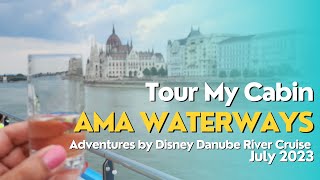 Tour My Cabin on AMALea  Adventures by Disney with AMA Waterways Danube River Cruise July 2023 [upl. by Einnob584]