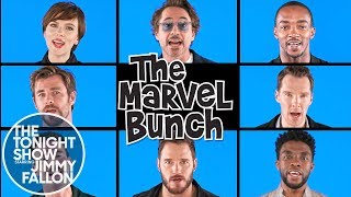 Avengers Infinity War Cast Sings quotThe Marvel Bunchquot [upl. by Melburn]