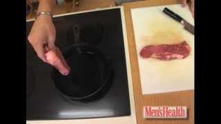 Healthy Way to Cook Steak  Pan Searing  Mens Health [upl. by Nai]