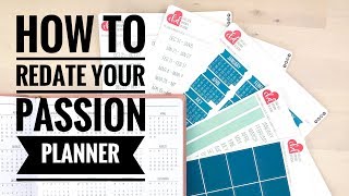 How to Redate Your Passion Planner [upl. by Bibeau]