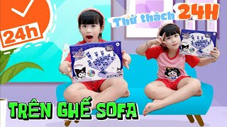 Thử Thách 24h Trên Ghế Sofa Chơi Trò Chơi Kuromi Cân Bằng  MiMi Family [upl. by Winifield]