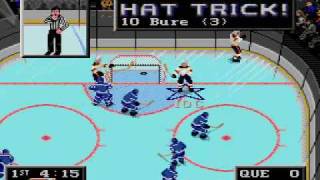 Pavel Bure scores 5 goals in 85 seconds NHL94 Genesis [upl. by Perkin]