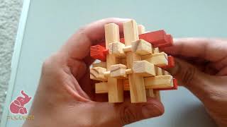 3D Wooden Slide Puzzle  Easy way to solve it [upl. by Cesya872]