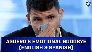 Sergio Aguero Announces His Retirement from Soccer Full English and Spanish [upl. by Eyot]