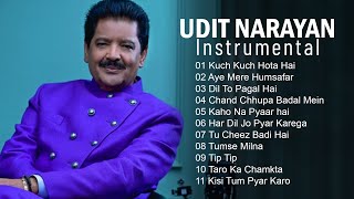 Best Of Udit Narayan Instrumental Songs  Soft Melody Music  90s Instrumental Songs [upl. by Heinrich]