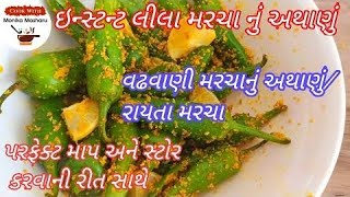 પરફેક્ટ માપ અને સ્ટોર કરવાની રીત સાથે વઢવાણી રાયતા મરચા નું અથાણુંraita marchawadhwani mercha rit [upl. by Nedrah]