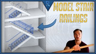 How to Model Rails on Stairs  Revit [upl. by Pugh]