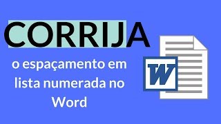 📌Dica Word CORRIGINDO ESPAÇAMENTO EM LISTA NUMERADA Prof Alda [upl. by Ani904]