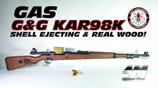 GampG KAR98K  GAS POWERED  SHELL EJECTING  REAL WOOD  G980 SE Airsoft Unboxing [upl. by Wessling]