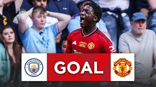 GOAL  Kobbie Mainoo  Manchester City 02 Manchester United  Final  Emirates FA Cup 202324 [upl. by Ivey]