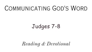 quotReading amp Devotional of Judges 78quot [upl. by Garvy791]