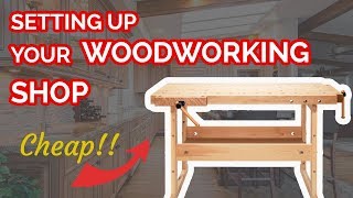 How To Set Up A Woodworking Shop In The Garage  Woodshop Under 1000 [upl. by Aihsekal]