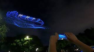 China Shenzhen National Day  drone show  2000 drones in each district [upl. by Nnelg]