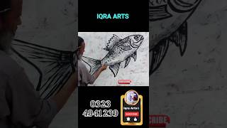 Fish Painting vairalvideo art fish drawing [upl. by Arodoet]