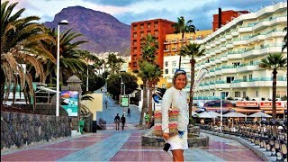 Costa Adeje Promenade Walk from Playa del Duque Fanabe to Playa la Pinta  Tenerife [upl. by Ahsaet]