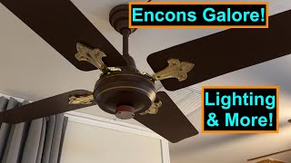 Vintage Encon Ceiling Fans Lighting amp More  71 [upl. by Aniale]