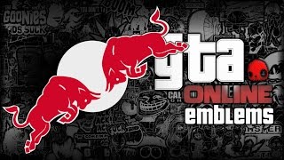 GTA V  RED BULL  Custom Crew Emblem Tutorial  Grand Theft Auto 5  Screetch2009 [upl. by Erehc]