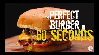 Perfect Hamburger in 60 seconds  BEST Cheese Burger recipe EVER  Smashburger [upl. by Negyam]