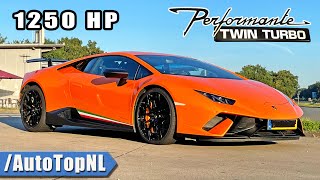 1250HP Lamborghini Huracan TWIN TURBO 358kmh REVIEW on AUTOBAHN by AutoTopNL [upl. by Cigam287]