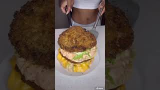 Giant Chicken Big Mac foodie chickenbigmac [upl. by Duaner]