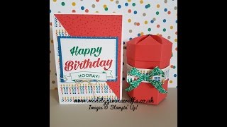 StampinUp Pretty petal hexagon gift box [upl. by Zumwalt408]