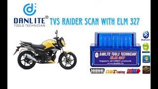 Danlite ELM 327 OBD Scanner TVS Raider Scanning With Live Data [upl. by Vyner]