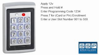 DG500 Keypad Add and Remove Users [upl. by Annot33]