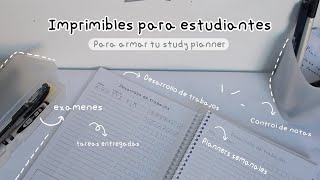 20 Imprimibles para estudiantes ✨  para study planner [upl. by Anirec]