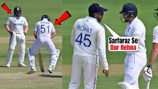 Sarfaraz Khan complained to Rohit Sharma when Jonny Bairatow misbehaved with him Ind vs Eng 3rd Test [upl. by Ttezzil]