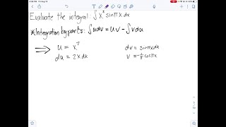 332 Evaluate the integral ∫x2 sinπx d x [upl. by Killen677]