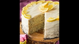 Lemon Poppy Seed Cake with Cream Cheese Frosting [upl. by Yrhcaz]