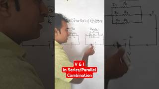 Current amp Voltage in seriesparallel combination of resistors electricity physics class10th [upl. by Eisenhart]