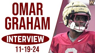 Omar Graham Tuesday Practice Interview  Charleston Southern Week  FSU Football  Warchant TV FSU [upl. by Atilal839]