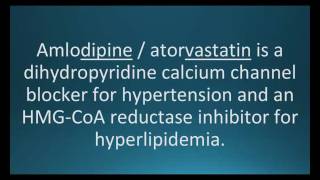 How to pronounce amlodipine  atorvastatin Caduet Memorizing Pharmacology Flashcard [upl. by Atirres]