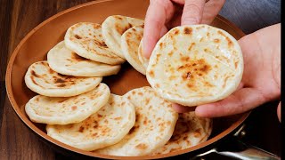 Quick flatbread in 10 minutes No yeast No oven Perfect for breakfast Everyone can make [upl. by Eki345]