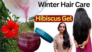 Winter hair care❤️How to prepare Hibiscus gel at home❤Best Natural hair growth gel for hair growth [upl. by Old115]