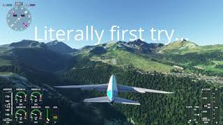 747 Lands at Courchevel France  Microsoft Flight Simulator 2020 [upl. by Quita917]