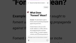 What Does quotFomentquot Mean [upl. by Hodosh]