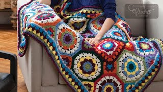 Crochet In Love with Colour Afghan Pattern  EASY  The Crochet Crowd [upl. by Aiepoissac]