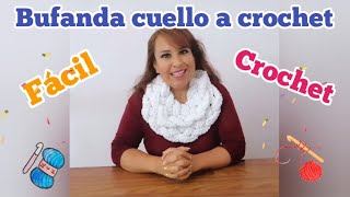 Cuello bufanda a crochet ¡ Fácil y rápido [upl. by Iorio]