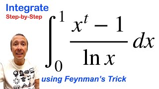 Integral of xt1lnx using Feynmans Trick 💪 [upl. by Culley]