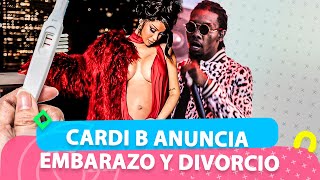 Cardi B Anuncia Embarazo Y Divorcio Al Mismo Tiempo  Casos y Cosas [upl. by Barbie]