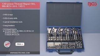 130piece Thread Repair Kit M6M14 Art 1951 [upl. by Ludly]