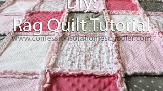 How to make a Rag Quilt Tutorial [upl. by Llednor315]