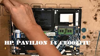 HP Pavilion 14  ce0021TU Disassembly and fan cleaning Laptop repair [upl. by Odla]