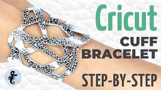 Beautiful Leather Cuff Tutorial  Cricut Leather Bracelet with SVG [upl. by Rains]