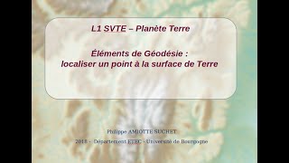 Introduction aux Systèmes Géodésiques [upl. by Shah478]